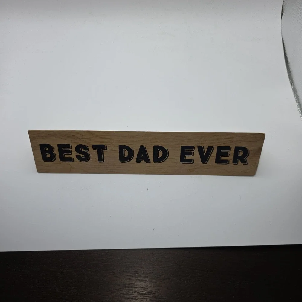 Desk Name Plate Best Dad Ever ‎ Fathers Day Gift